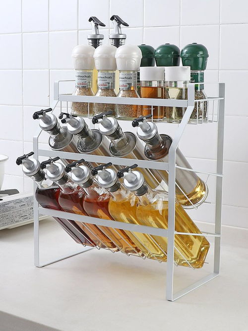 廚房收納革命 落地調(diào)料置物架，打造高效整潔的烹飪空間